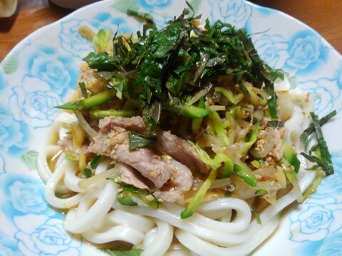 ミョウガたっぷり…豚しゃぶうどん